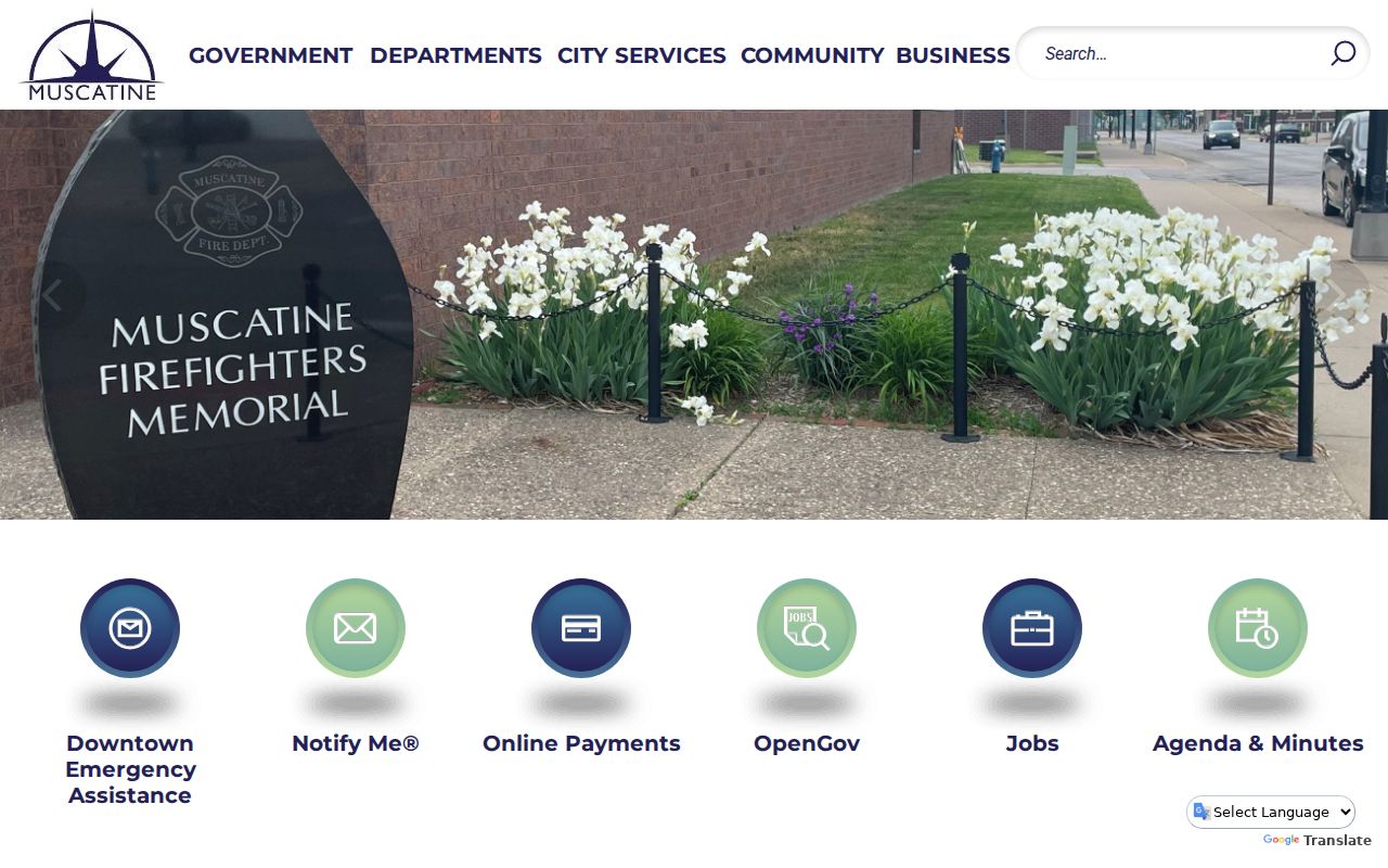 Muscatine city government source for criminal history records