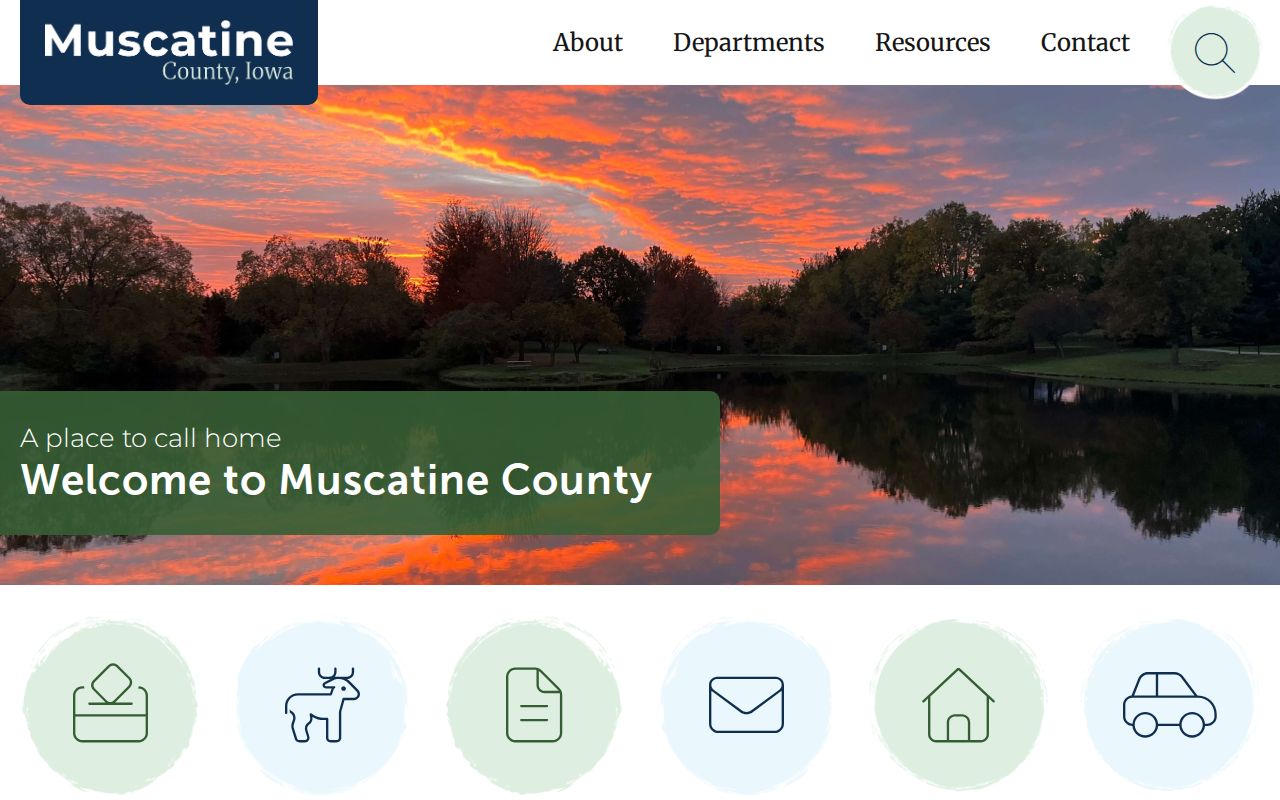 Official Muscatine County government homepage and department links